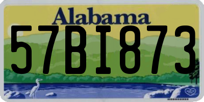 AL license plate 57BI873