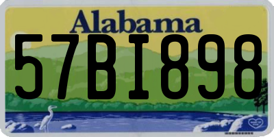 AL license plate 57BI898