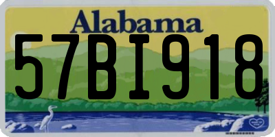 AL license plate 57BI918