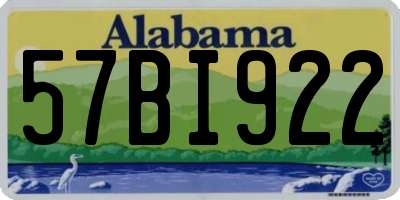 AL license plate 57BI922