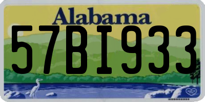 AL license plate 57BI933