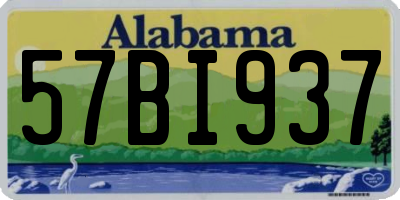 AL license plate 57BI937