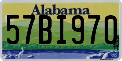 AL license plate 57BI970