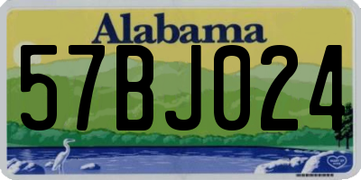 AL license plate 57BJ024