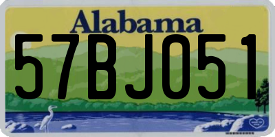 AL license plate 57BJ051