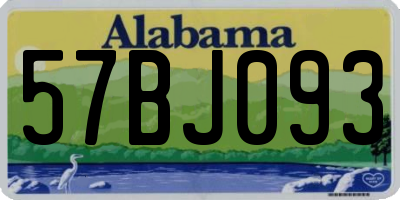 AL license plate 57BJ093