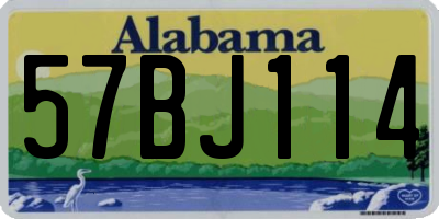 AL license plate 57BJ114