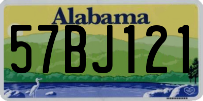 AL license plate 57BJ121