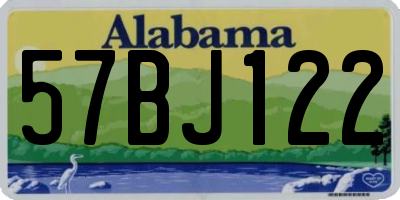 AL license plate 57BJ122