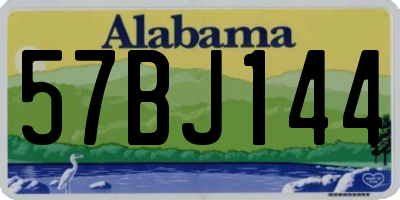 AL license plate 57BJ144
