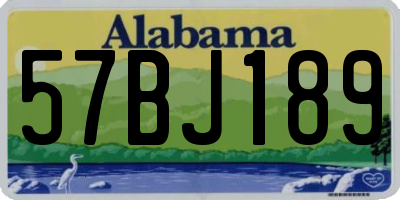 AL license plate 57BJ189