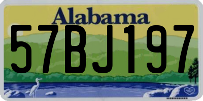 AL license plate 57BJ197