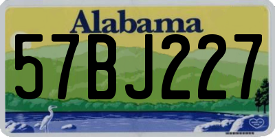 AL license plate 57BJ227
