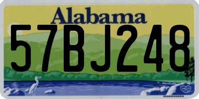 AL license plate 57BJ248
