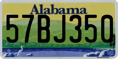 AL license plate 57BJ350