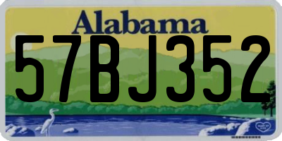 AL license plate 57BJ352