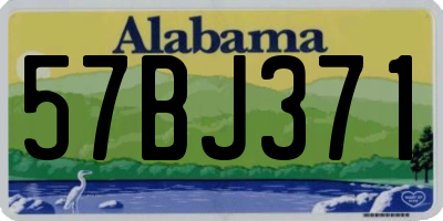 AL license plate 57BJ371