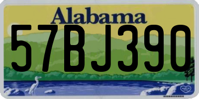 AL license plate 57BJ390