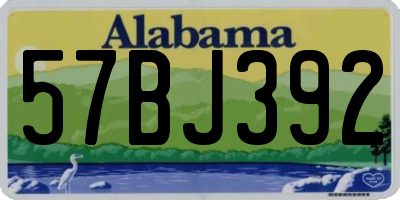 AL license plate 57BJ392