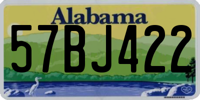 AL license plate 57BJ422