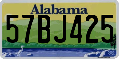 AL license plate 57BJ425