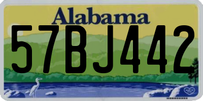 AL license plate 57BJ442