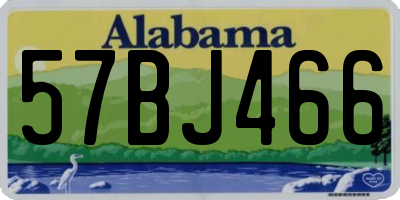AL license plate 57BJ466