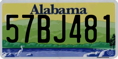 AL license plate 57BJ481
