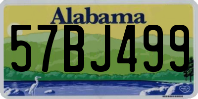 AL license plate 57BJ499
