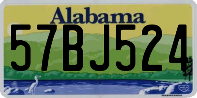 AL license plate 57BJ524