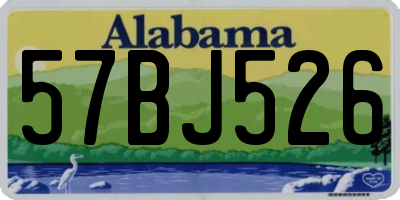 AL license plate 57BJ526