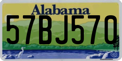 AL license plate 57BJ570