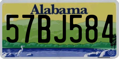 AL license plate 57BJ584