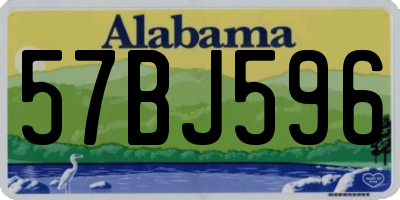 AL license plate 57BJ596