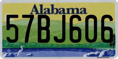 AL license plate 57BJ606