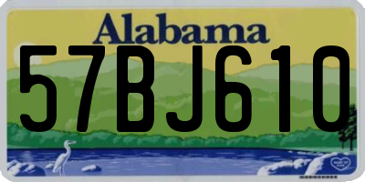 AL license plate 57BJ610