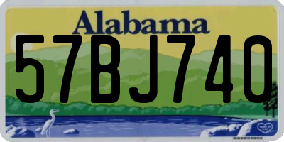 AL license plate 57BJ740
