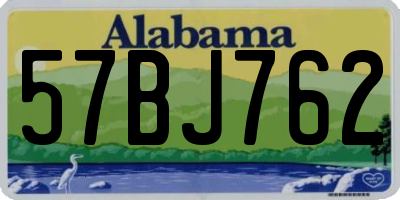AL license plate 57BJ762