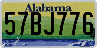 AL license plate 57BJ776