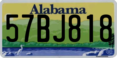 AL license plate 57BJ818