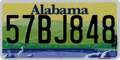AL license plate 57BJ848
