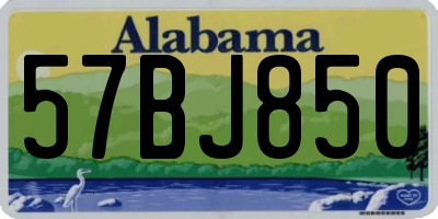 AL license plate 57BJ850