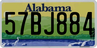 AL license plate 57BJ884