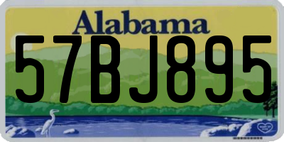 AL license plate 57BJ895