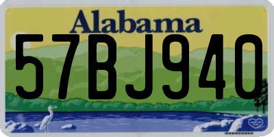 AL license plate 57BJ940