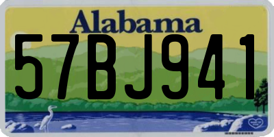 AL license plate 57BJ941