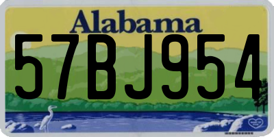 AL license plate 57BJ954