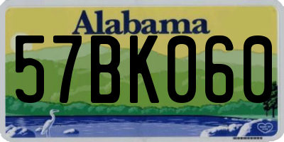 AL license plate 57BK060