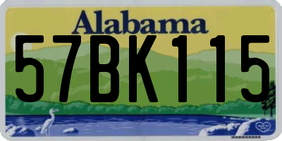 AL license plate 57BK115