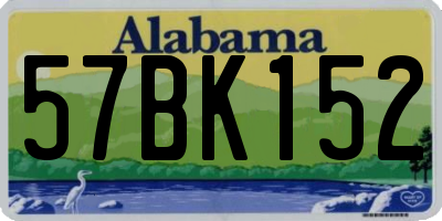 AL license plate 57BK152